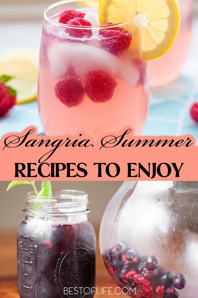 Having the perfect sangria recipes on hand for summer parties and gatherings will keep everyone refreshed as they sip on this well-loved wine-based drink. via @thebestoflife