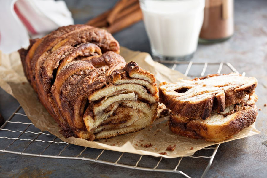 Gluten Free Bread Machine Recipes Gluten-Free Chocolate Babka with a Few Slices Taken From It