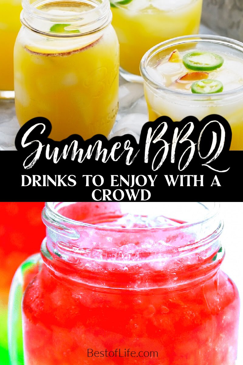 Make some easy backyard BBQ drinks to make sure your party guests stay cool while you cook and enjoy the summer weather. via @thebestoflife