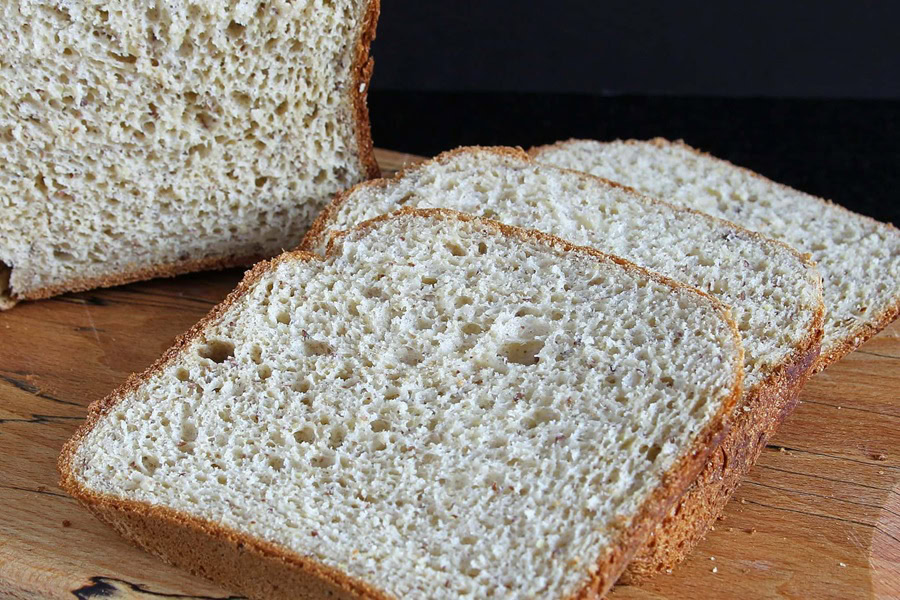 Gluten Free Bread Machine Recipes Close Up of Sliced Wholemeal Gluten Free Bread