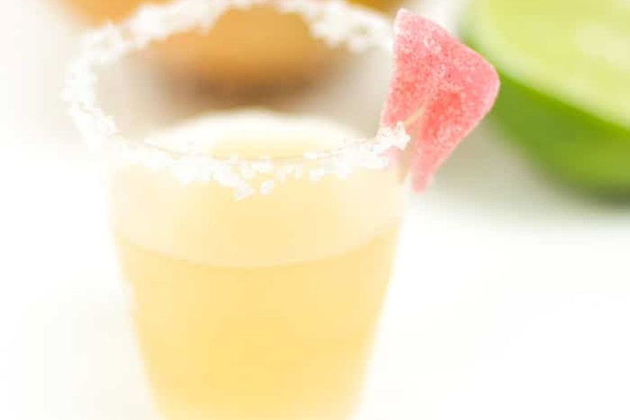 Tequila Jello Shot Recipes Paloma Jello Shots in a Plastic Shot Glass 