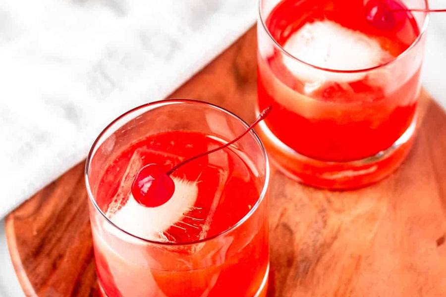 Whiskey Drinks for Summer Two Glasses of Irish Sunset Cocktail