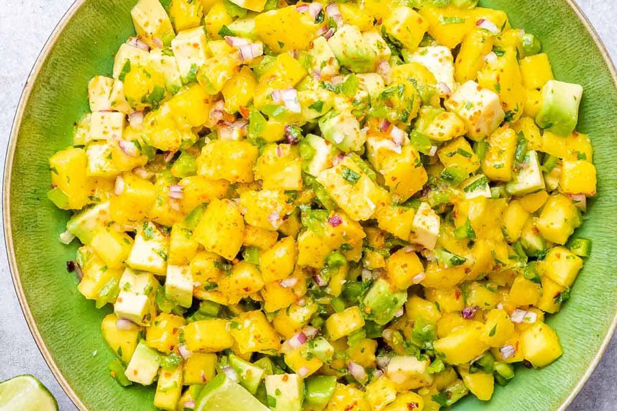 Best Side Dishes for a BBQ Mango Salsa Close Up 