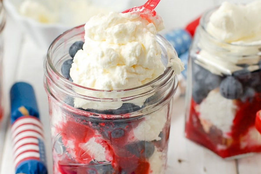 Red White and Blue Desserts Easy Red, White & Blue Trifles Close Up