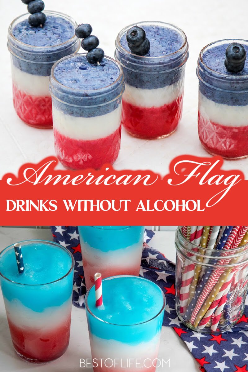 Making red white and blue drinks without alcohol is a fun way to let kids have fun on patriotic holidays while learning the history of the day. via @thebestoflife