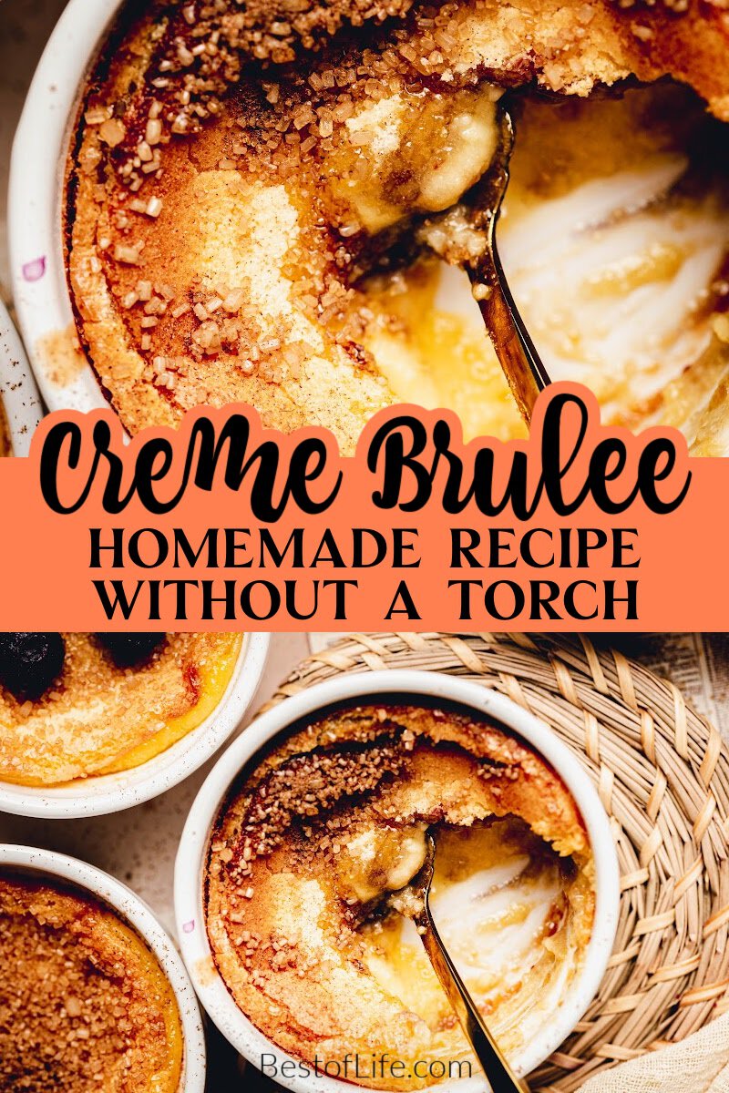 This recipe for easy creme brulee removes the torch from the process, making it a quick and easy dessert for any occasion. via @thebestoflife