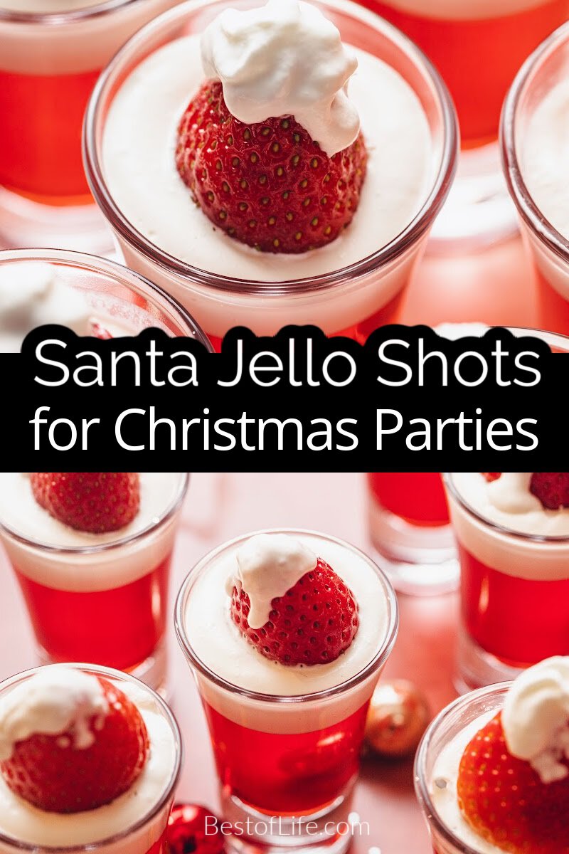 This easy Santa hat jello shot recipe makes the cutest holiday cocktails with a fun jello twist that is perfect for the holidays. via @thebestoflife