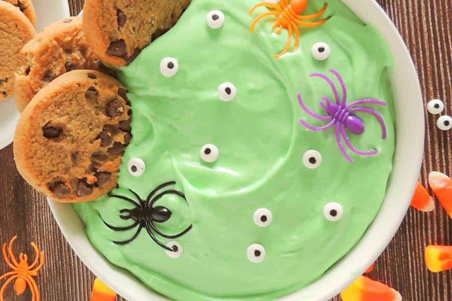 Halloween Party Food Ideas for Kids Green Easy Monster Dessert Dip