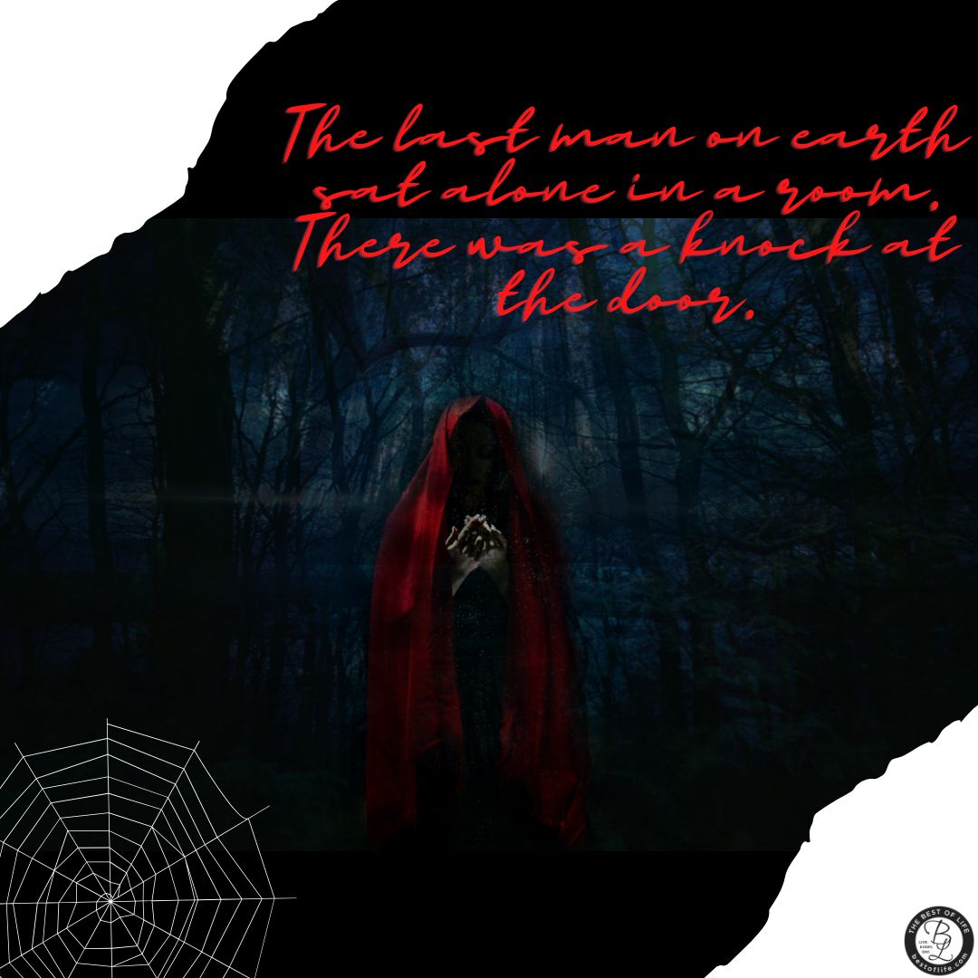 Short Horror Stories Sentences The last man on earth sat alone in a room. There was a knock at the door.